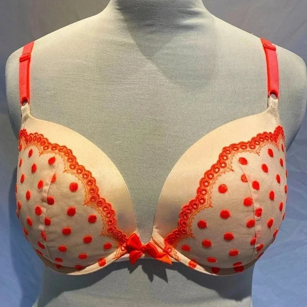 Victoria’s Secret Very Sexy Polka Dot Push-Up Bra, size 36DD - Picture 1 of 7